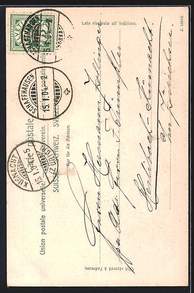 Cartoline postali: Schaffhausen, Oberthor, Apotheke, Gesch – Usato da Berlin venduto da bartko-reher 1
