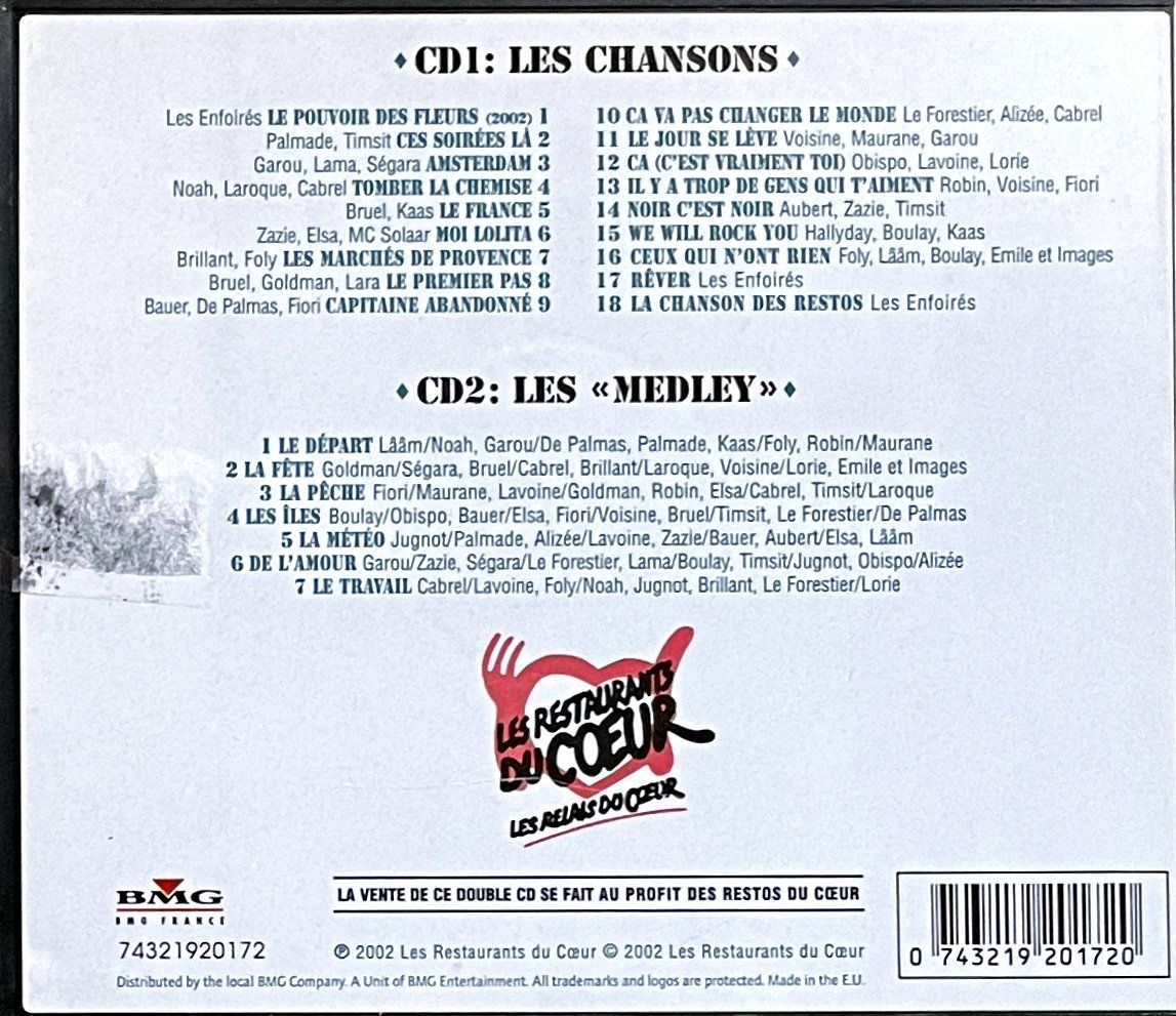 CD: Les Enfoirés 2001 & 2002 - 4 CD's – Usato da Savagnier venduto da Ne2065 2