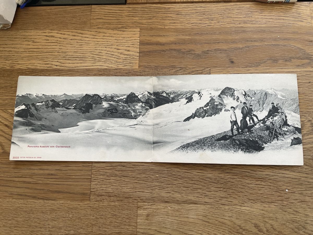 Cartoline postali: Doppel AK Claridenstock Panorama um 1920 – Usato da Roggwil TG venduto da Lphila