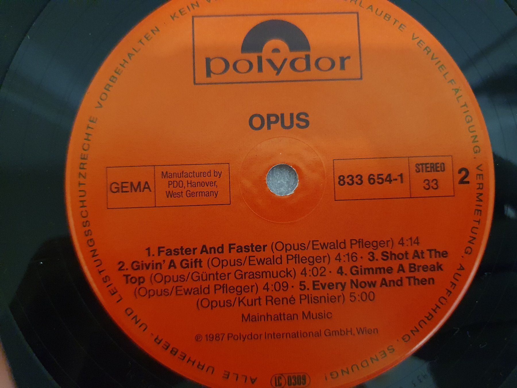 Dischi in vinile: Opus - Opus – Usato da Uster venduto da Vinyl-Leidenschaft 8