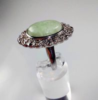 Ring Silber mit grüner Jade