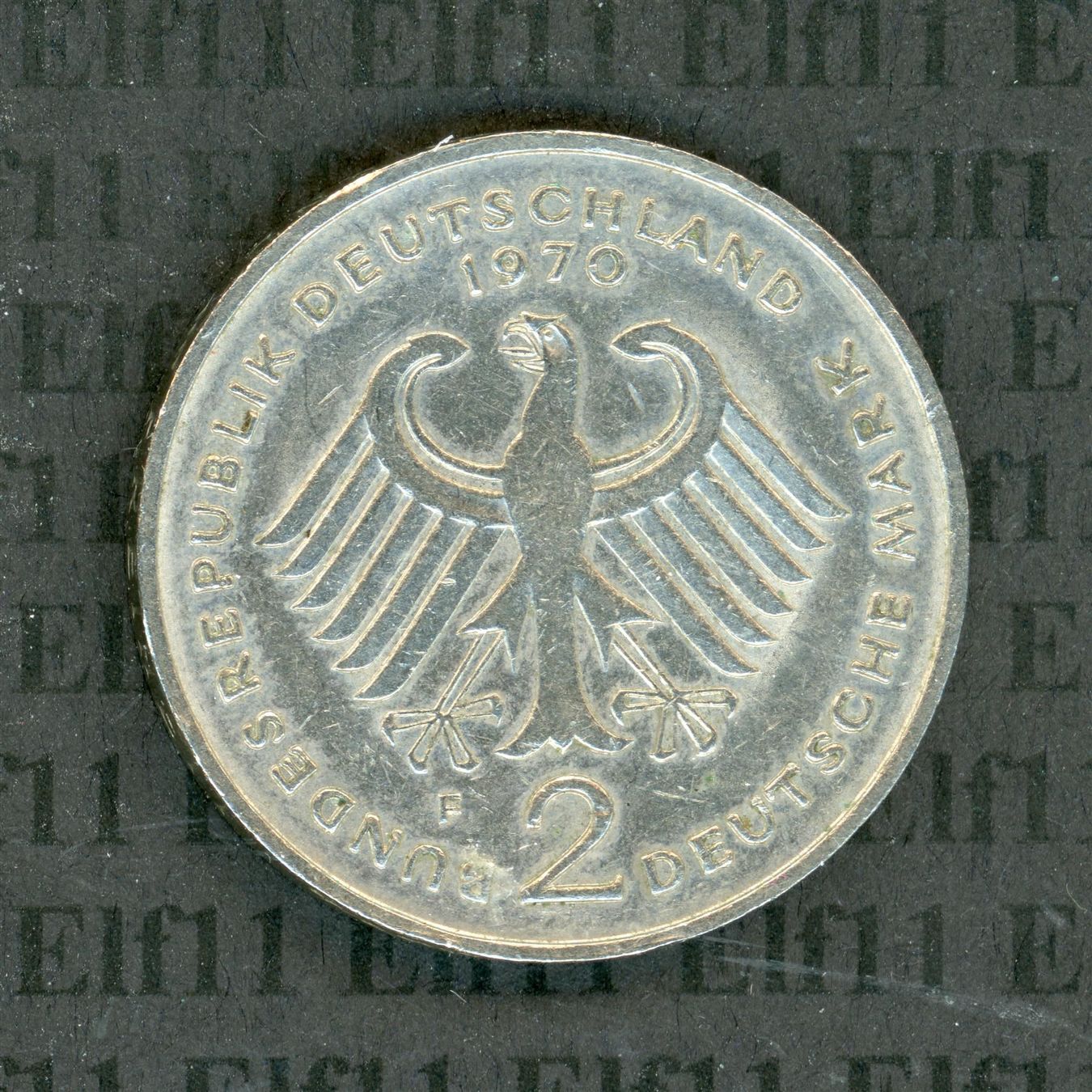 Tutti le monete: DEM___2.00 1970F Heuss -vz 2 Deutsche Mark – Usato da Widnau venduto da Elf11
