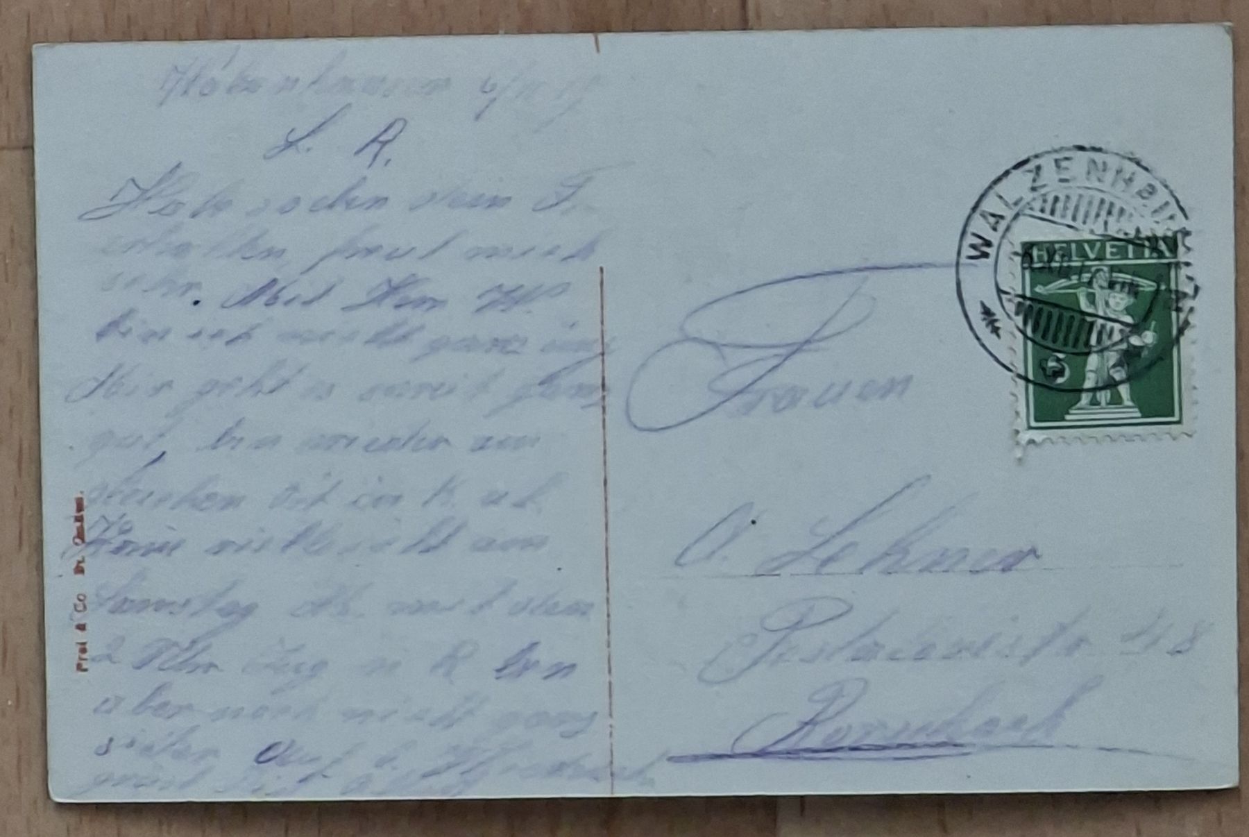 Cartes postales: Ansichtskarte Walzenhausen 1917 – D'occasion à Siebnen par Leissav 1