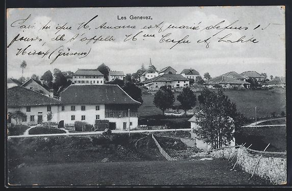 Cartoline postali: AK Les Genevez, Panorama, 1913 – Usato da Berlin venduto da bartko-reher