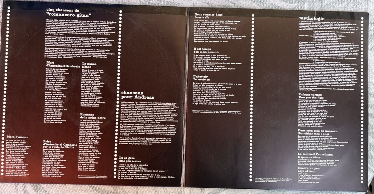Dischi in vinile: Theodorakis dirigiert LPs - Romancero Gitan & Ta Laïka  – Usato da Flumenthal venduto da 19Frei.Wild93 1