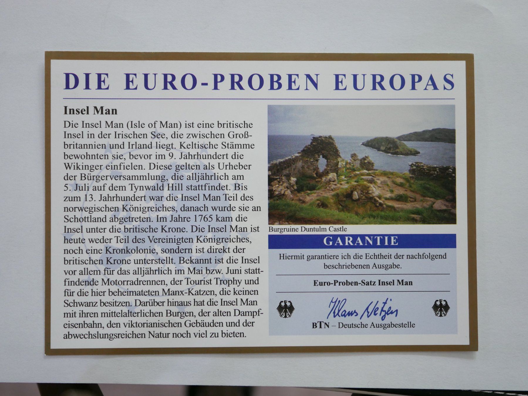 Tutti le monete: Euro Probe Insel Man 2006 ***TOP*** – Nuovo e nell'imballaggio originale da Kreuzlingen venduto da Samson01 2