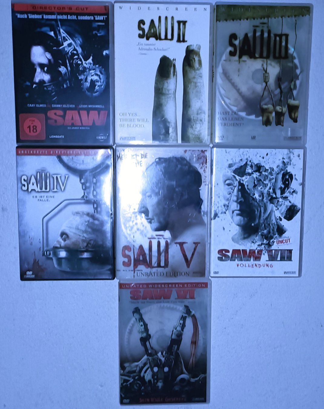 Alle DVDs: SAW 1-7 DVD Sammlung – Gebraucht aus Köniz von Filmzone