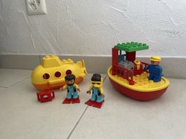 Lego Duplo Set Taucher, U-Boot und kleines Schiff