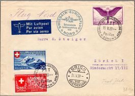 CH - Flugpost - Sonderflug - SF 39.4 - Europaflug Nord
