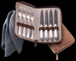 Martelé Grillset "Frozen Black" 8tlg. (150g massiv versilber