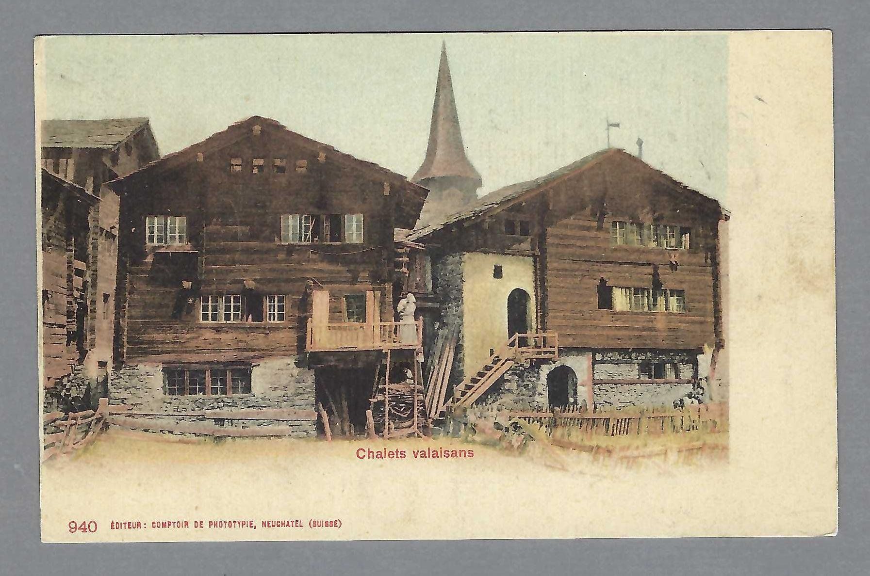 Cartoline postali: CHÂLETS VALAISANS, * – Usato da Pura venduto da ulisse1957