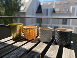 Topf-Set für Pflanzen, 4 Stück, sehr gut erhalten