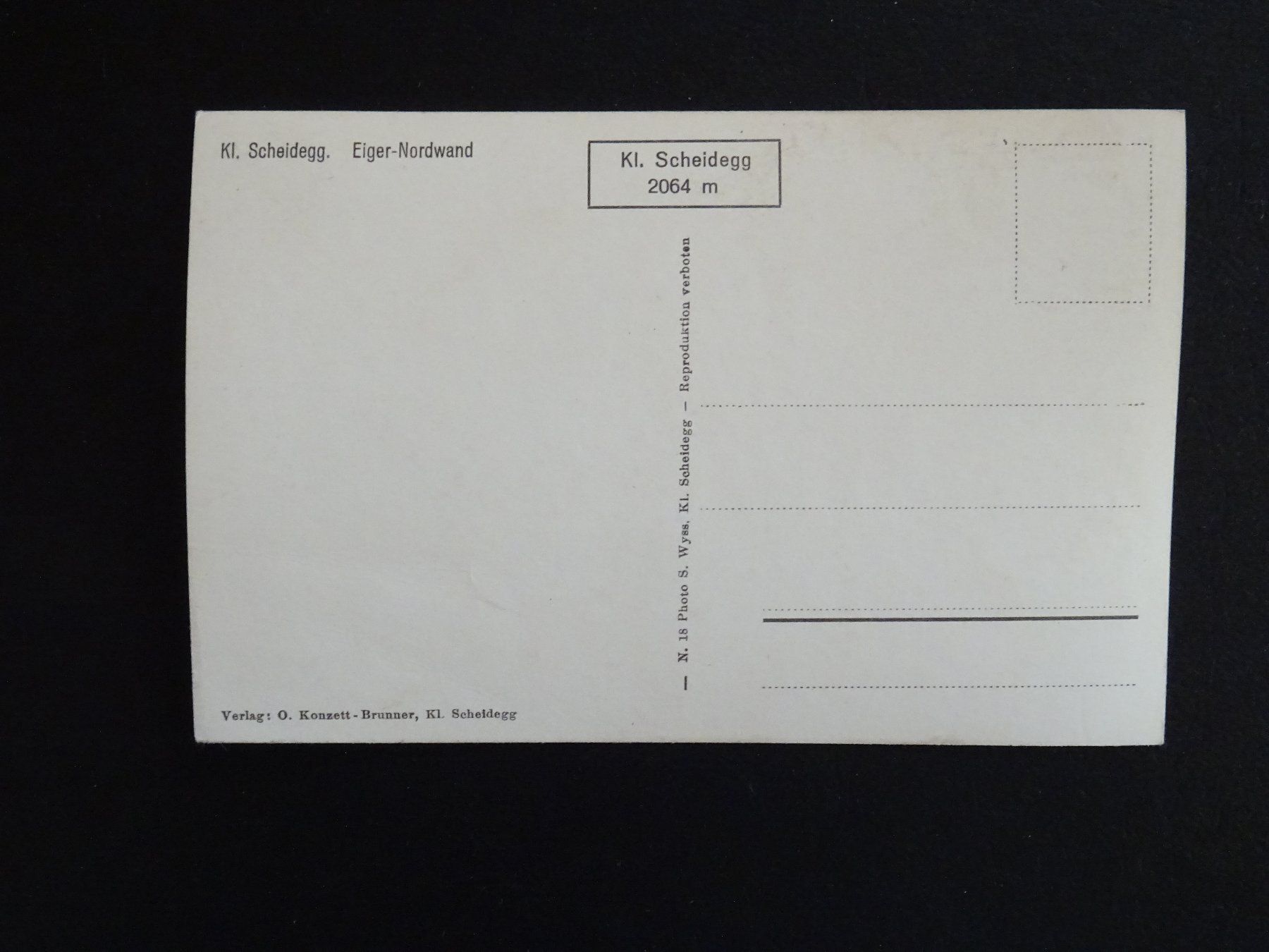 Cartoline postali: Postkarte kleine Scheidegg Eiger Nordwand – Usato da Rothrist venduto da heinrich1966 1