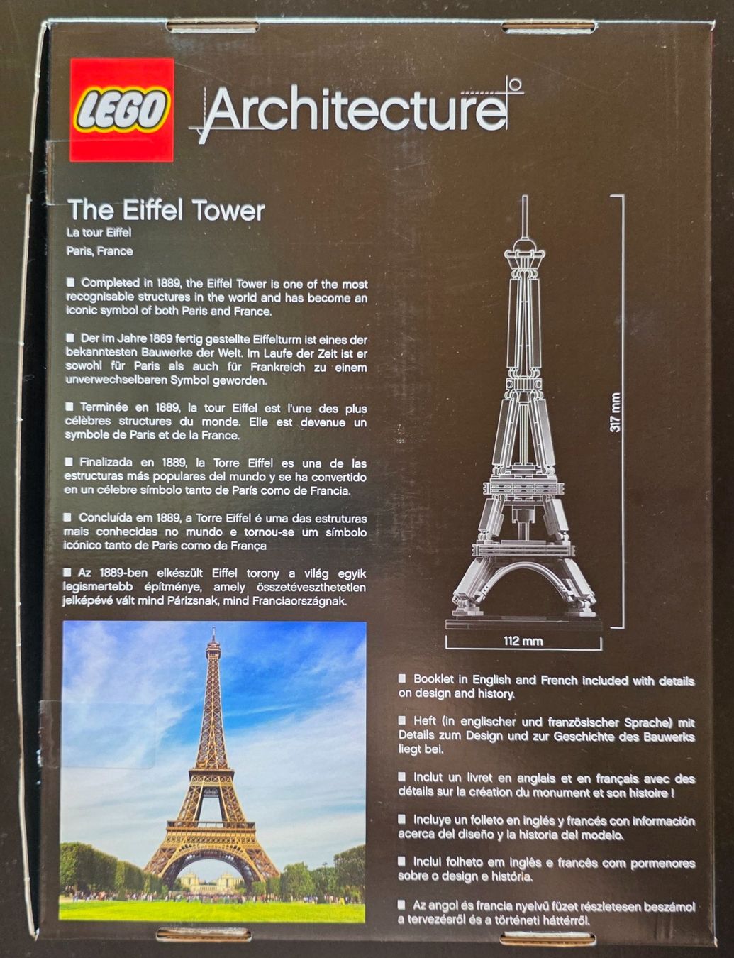 Lego Kit di costruzioni: Lego Architecture 21019 Der Eiffelturm – Usato da Sommeri venduto da Skywalker9206 1