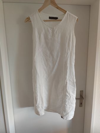 Kleid Leinen weiss Gr. S, Marke La Naturelle 