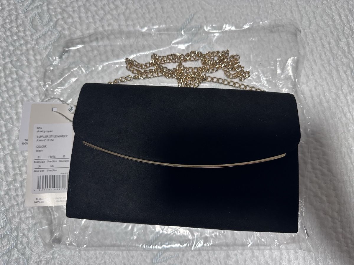 Anna Field Borse da donna: Elegante schwarze Clutch Anna Field – Nuovo e nell'imballaggio originale da Gossau SG venduto da Nisu98