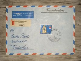 TR16 Enveloppe  + Timbre Suisse 1957