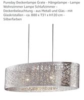 Puredays Designer Lampe, Silber, Metall/Glas.