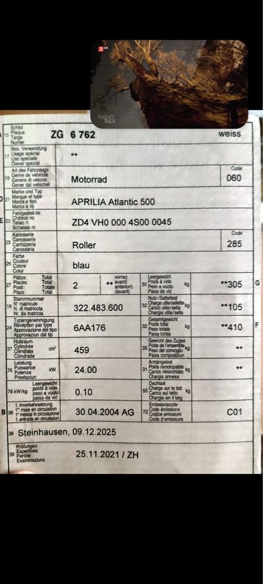 Aprilia Scooters: Aprilia Atlantic 500 – D'occasion à Cham par jp_roussin 4