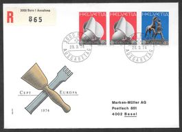 R-FDC Serie 556-557 Europamarken 1974 ET 28.3.1974