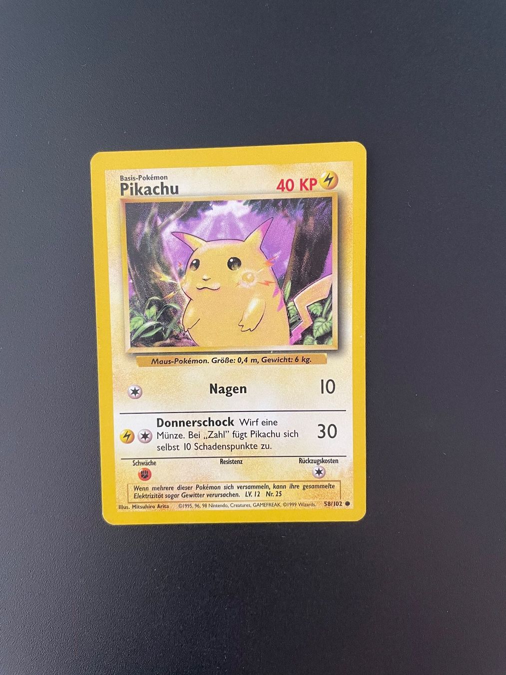 Pokémon Carte collezionabili: Pokémon Base Set Pikachu 58/102 ab 1 – Usato da Zürich venduto da kev_c5cb