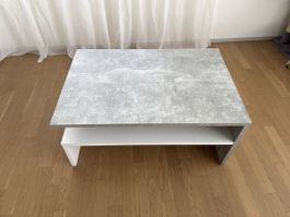 Moderner Couchtisch Beton Optik mit Ablage