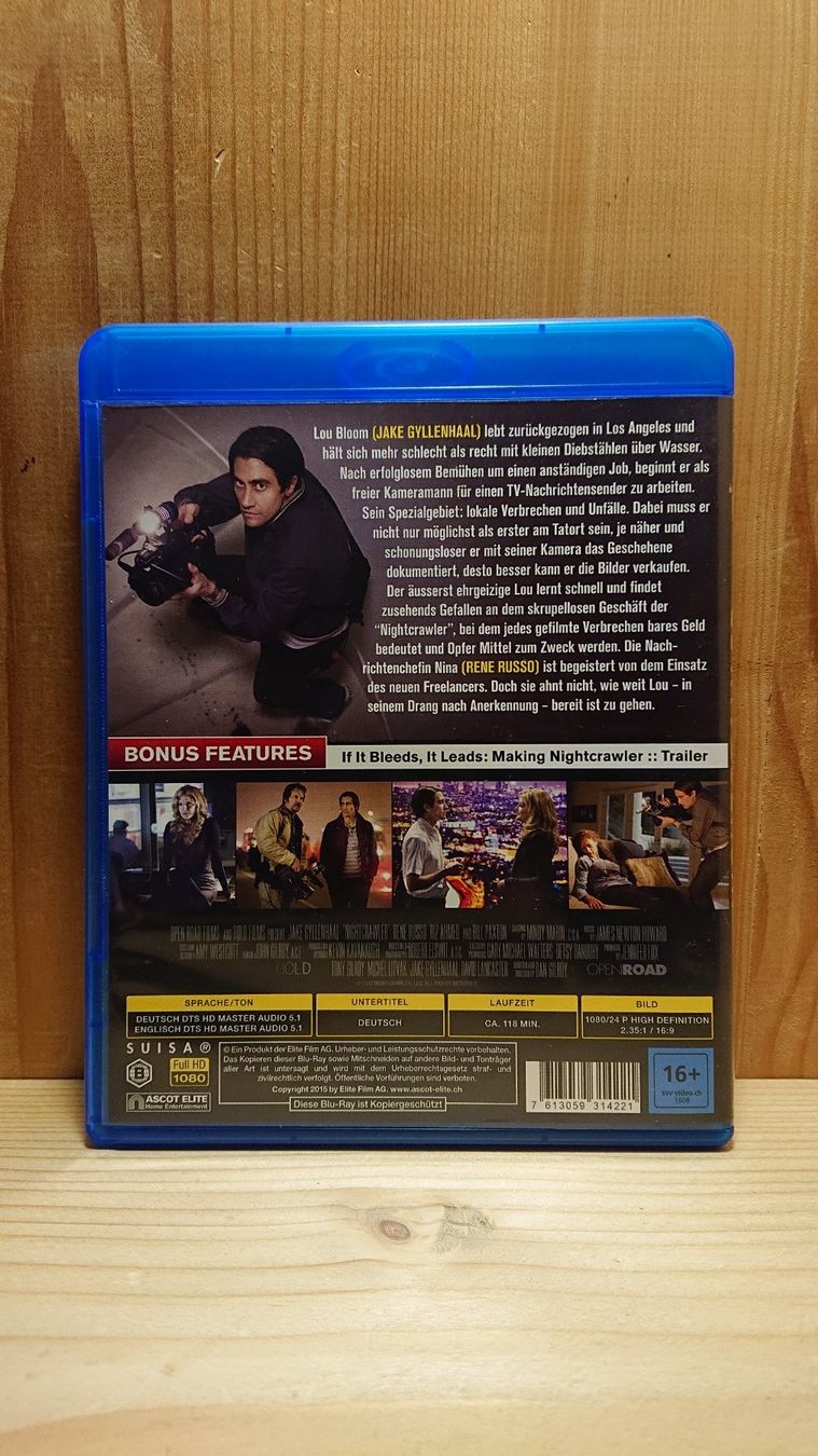 Spielfilme: NIGHTCRAWLER Blu-Ray mit Jake Gyllenhaal – Gebraucht aus Wilderswil von  1