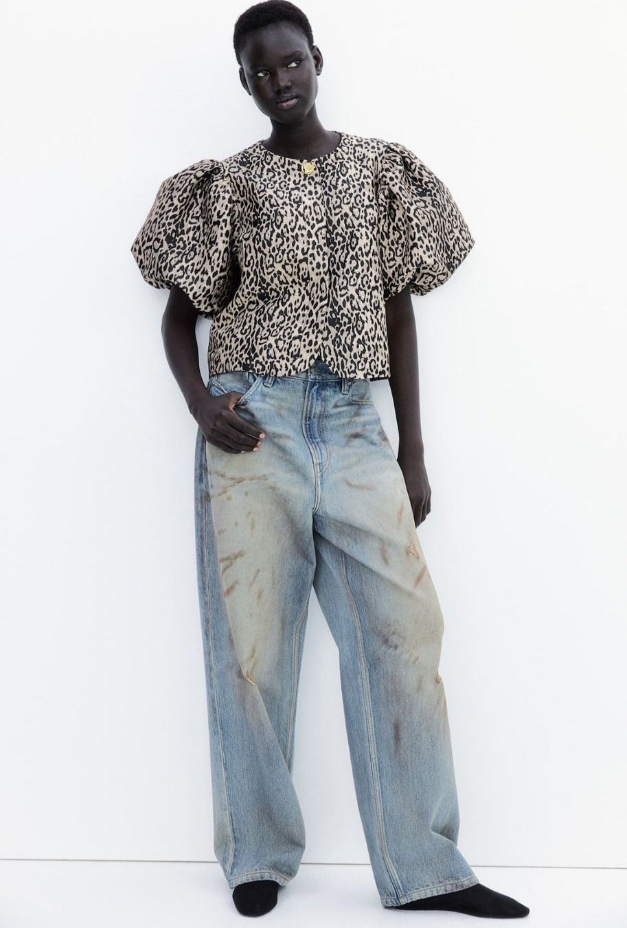 H&M Camicette: HM - Bluse mit Ballonärmeln – Usato da Zürich venduto da Nala2811 3