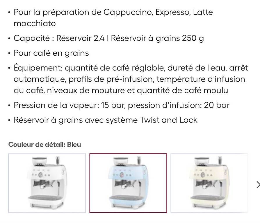 Macchine per caffè & Macchine per espresso: Neuve ! SMEG machine à café 50's – Nuovo e nell'imballaggio originale da Epalinges venduto da nanou75 1