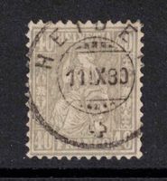 1878 Sitzende Helvetia 40Rp. grau Nr.42 ʘ, sign.Zumstein