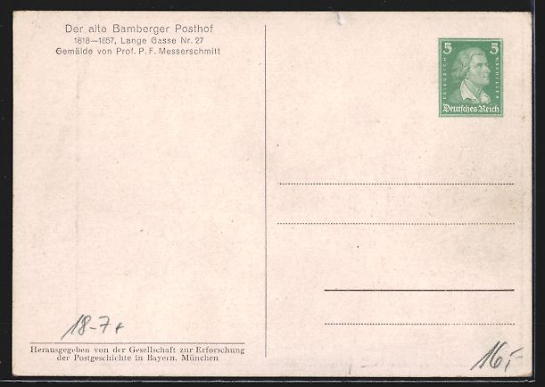 Cancelleria postale: Bamberg, Postkutsche auf dem Posthof, La – Usato da Berlin venduto da bartko-reher 1