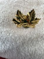 Vintage Ahornblatt Brosche / Anstecknadel - Goldfarben, Herb