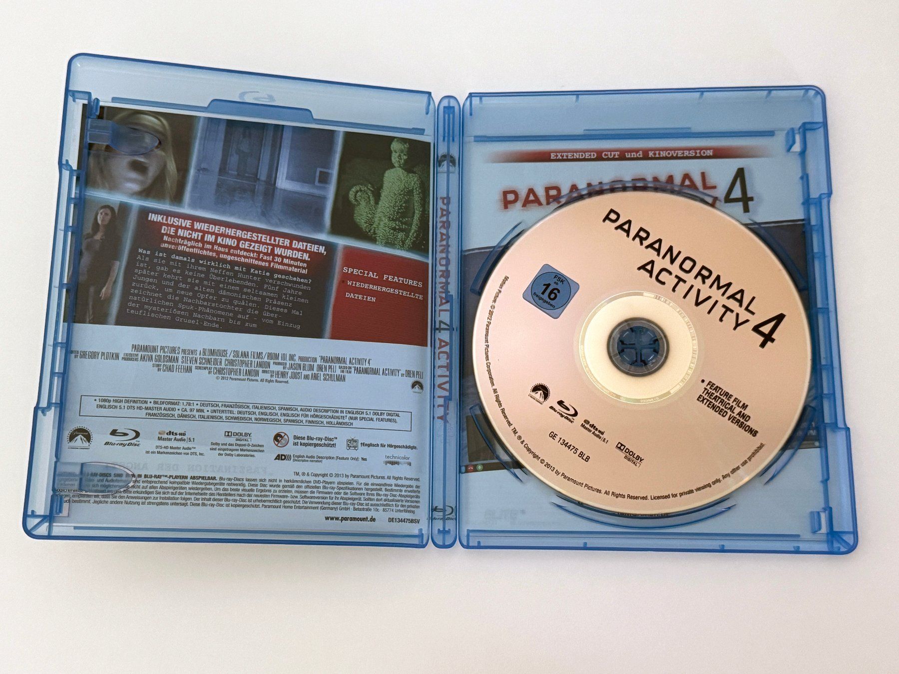 Tous les DVDs: 2 Blu-ray Set - Paranormal Activity 1 und 4 – D'occasion à Neuheim par vnetz 3