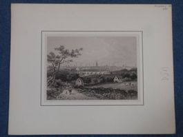 Stahlstich Preston USA 24x30 cm