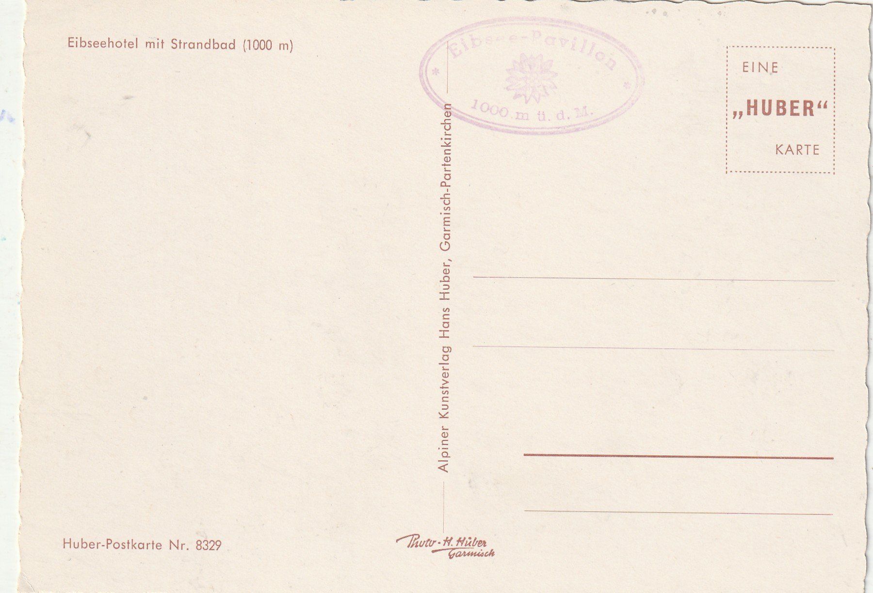Cartes postales: Eibseehotel – D'occasion à Lumbrein par made02 1