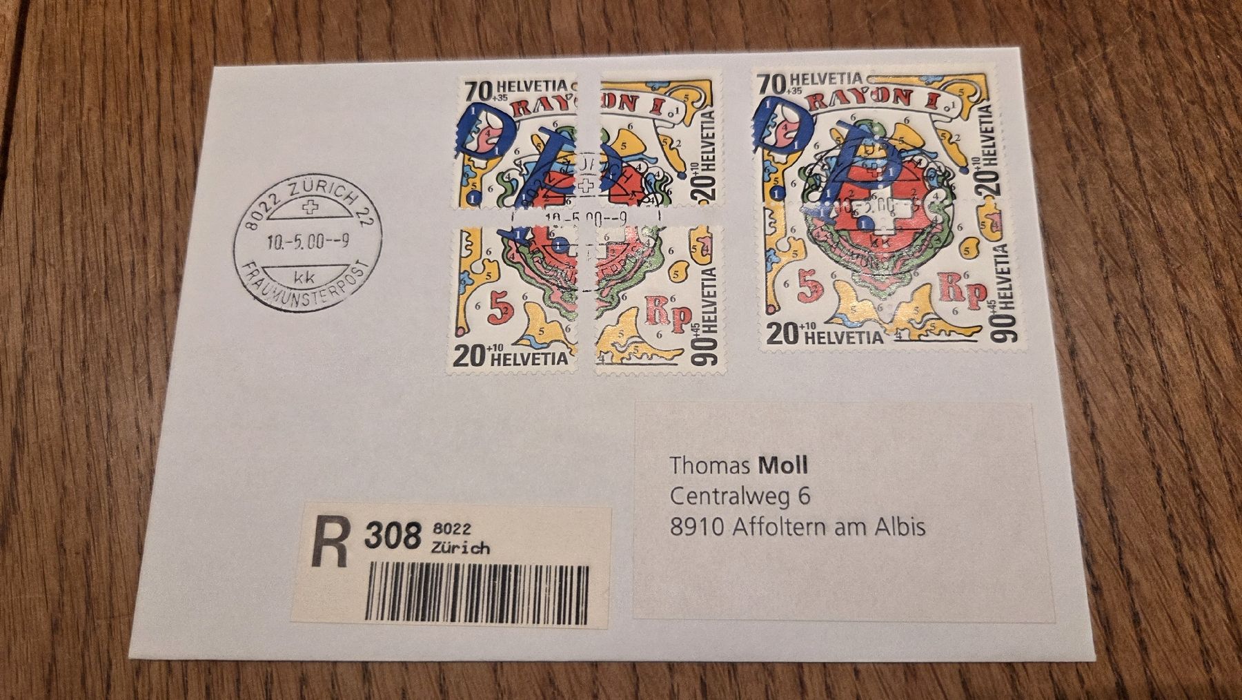 Tutti i francobolli: 2000 FDC NABA aus Block Einzeln und 4er Block – Usato da Arni AG venduto da Moth68