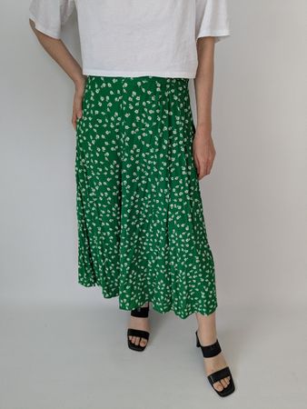 H&M Rock Grün geblümt Grösse 38