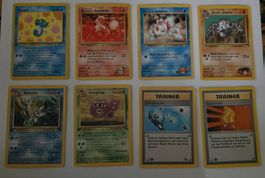 Pokémon Vintage Sammlung – 8 Karten – 1. Edition