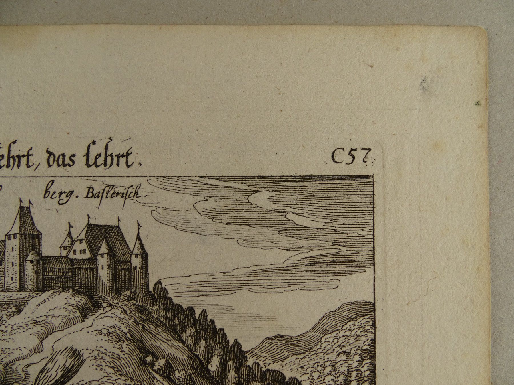 Stiche: FARNSBURG, BASEL-LANDSCHAFT, KUPFERSTICH UM 1630 – Gebraucht aus Grüningen von Kartensammler 4