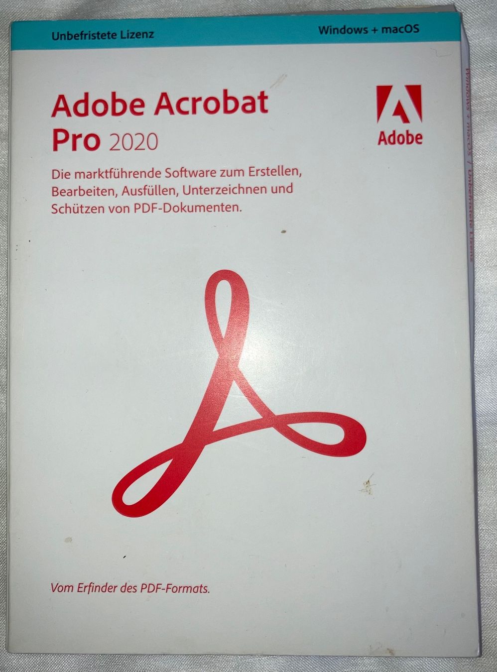 Adobe Software: Adobe Acrobat Pro 2020, Original DVDs für Windows und MacOS – Usato da Zürich venduto da Gustavo_Bianco