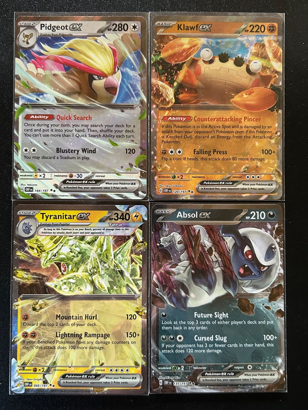 Pokémon Carte collezionabili: 4x Obsidian Flames (OBF) EX Bundle EN NM – Nuovo (secondo la descrizione) da Vevey venduto da Meideprac