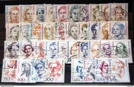 BRD - 38 stamps "famous women" all differents and used