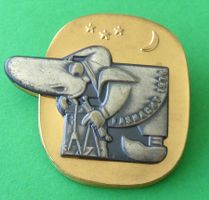 Basel Fasnachtsplakette Gold 1975 mit Nadel