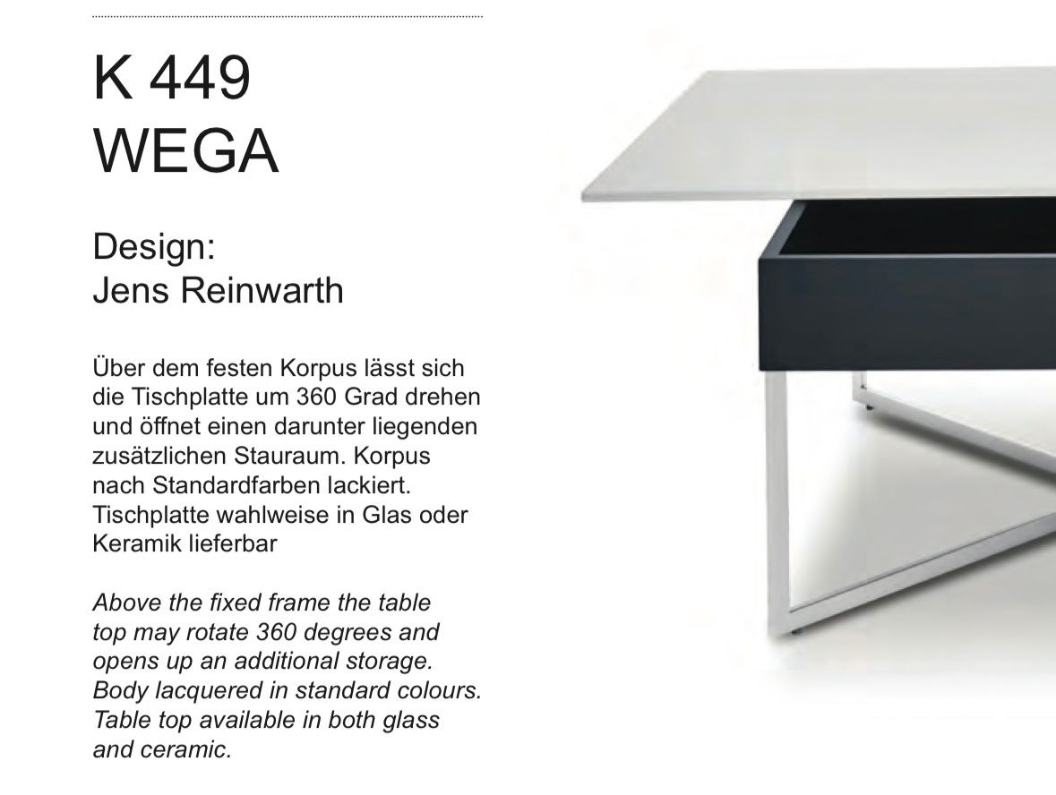 Tische: Ronald Schmitt K449 WEGA Salontisch – Gebraucht aus Thun von metawise 1