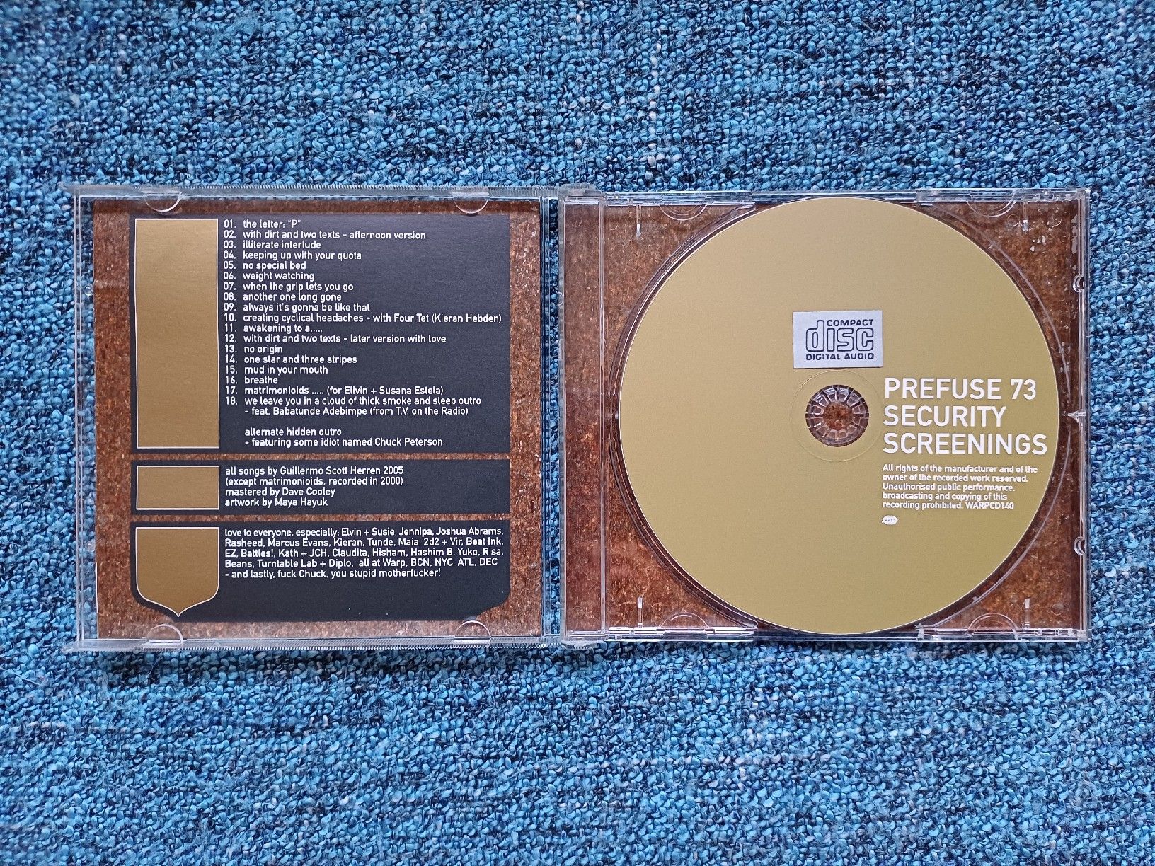 CD: Prefuse 73 "Security screenings" CD – Usato da Begnins venduto da Drastic-Sound 2