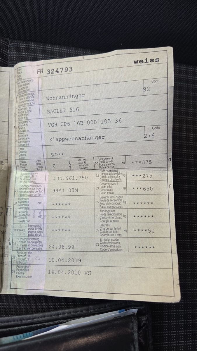Rimorchi: Zeltanhänger Projekt – Difettoso da Derendingen venduto da Veysicici 2
