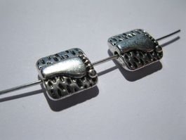 5 Metallperlen Fuss, 10mm