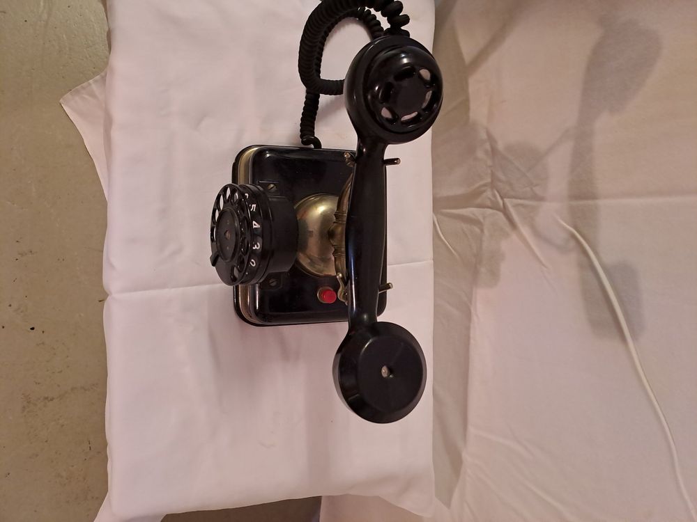 Antikes Bakelit Telefon, Wählscheibe, Rarität 3
