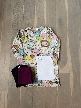 Süsses Mädchen Kleid Gr. 140 mit Leggings!