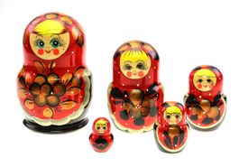 5 -teilige russische Matrjoschka - Babuschka (00155)